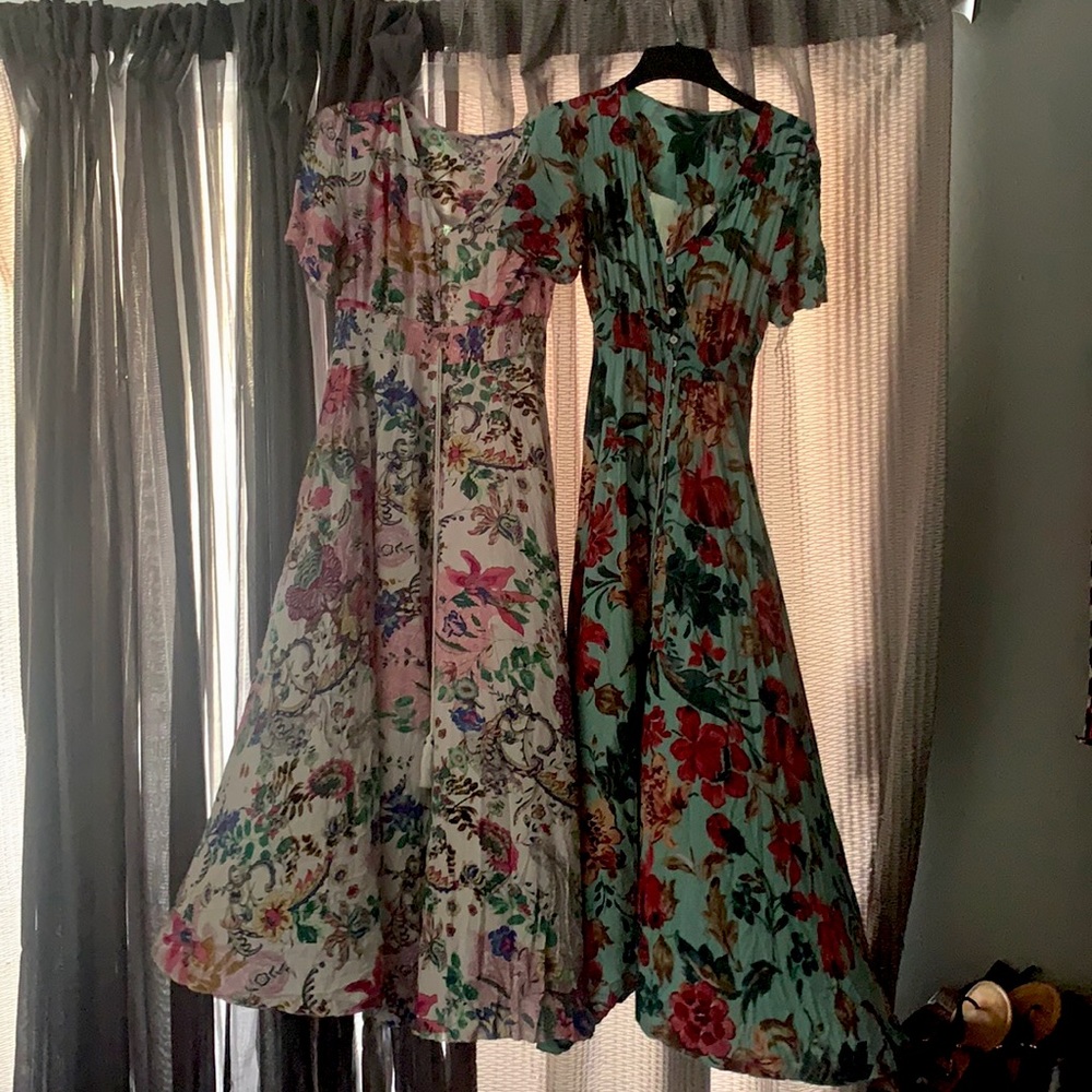 Floral button up maxi dresses - Picture 1 of 6